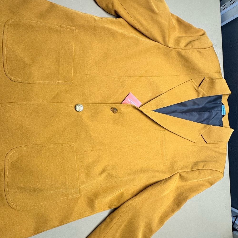Men's Mustard Yellow Blazer - Picture 2 of 4